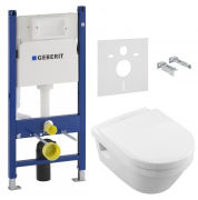 Унітаз підвісний Villeroy & Boch Omnia Architectura DirectFlush 5685HR01 + Сидіння + Комплект 4 в 1 Geberit Duofix 458.168.21.1