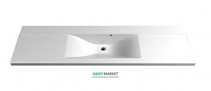 Раковина для ванної на тумбу умивальник-стільниця Буль-Буль колекція Margo біла 2715101