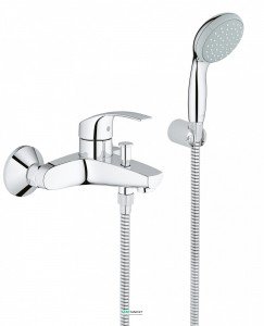 Смеситель однорычажный с душем для ванны Grohe коллекция Eurosmart New хром 33302002