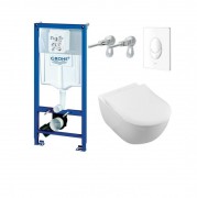 Унітаз підвісний Villeroy & Boch Subway 2.0 5614R001 + Сидіння + Комплект Grohe Rapid SL 38722001