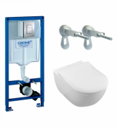 Унитаз подвесной Villeroy&Boch Subway 2.0 5614R001 + Сиденье + Комплект Grohe Rapid SL 38772001