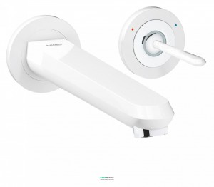 Змішувач для раковини одноважеля настінний Grohe Eurodisc Joy біла місяць 19969LS0