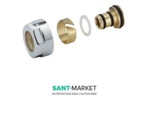 Набір фітингів для радіатора Caleido хром C58502