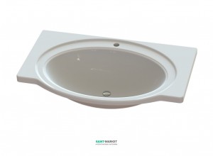 Раковина для ванної на тумбу Snail колекція Афродіта біла 108А100