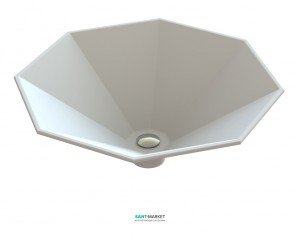 Раковина для ванної накладна Snail колекція Сіріус біла 113А100