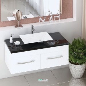 Тумба для раковини підвісна Snail Венера з умивальником Капела Л білий 1200KM119