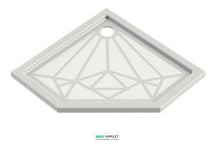 Душовий піддон Snail Прем'єр 90 білий 129А100