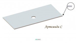 Столешница под раковину Snail Артемида 120х55 белая 126А100