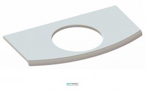 Столешница под раковину Snail Грация 90х50 белая 128А100