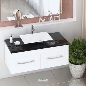 Тумба для раковины подвесная Snail Венера с умывальником Капелла Л белый 1200KM119