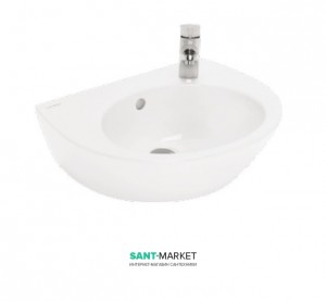 Раковина для ванной подвесная Sanitana коллекция Pop белая PPLV4