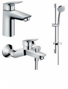 Набір змішувачів для ванни Hansgrohe Logis хром 71100000 + 71400000 + 27772000