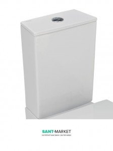 Бачок для підлогового унітазу Sanitana Glam з системою подвійного змиву білий GLTC4
