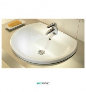 Раковина для ванної вбудована Sanitana колекція Jazz білий KPLE0