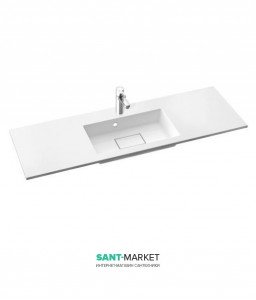 Раковина для ванної на тумбу умивальник-стільниця Marmorin колекція Lira біла 640 120 0xx xx x