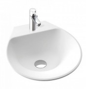 Раковина для ванної Marmorin Misa 42,1х43,5 см литий камінь білий 633 040 020 хх х