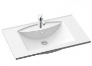 Раковина для ванної Marmorin Larissa 80х48 см литий камінь білий 800 біла 300 080 020 xx x