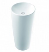 Раковина для ванної Marmorin Noemi Ø40 см для підлоги литий камінь білий 560 040 020 xx x