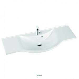 Раковина для ванной подвесная умывальник-столешница Marmorin Pamona 120 белая 320 121 022 xx x