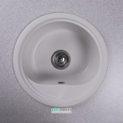 Мойка для кухни круглая Буль-Буль Nevada 45х45х21 врезная Магранит белый 104040001
