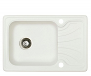 Мийка для кухні прямокутна Буль-Буль Filadelfia обертаємося врізна Маграніт білий 103060001