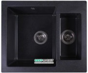 Мийка для кухні прямокутна Буль-Буль Arizona 60х50х21.5 обертаємося врізна Маграніт світло-чорний 105060004