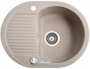 Мойка для кухни овальная Буль-Буль Yuta оборачиваемая врезная Магранит песочный 102067001