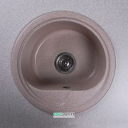 Мийка для кухні кругла Буль-Буль Nevada 45х45х21 врізна Маграніт пісочний 104047001