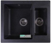 Мийка для кухні прямокутна Буль-Буль Arizona 60х50х21.5 обертаємося врізна Маграніт світло-чорний 105060004