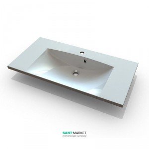 Раковина для ванной встраиваемая умывальник-столешница Буль-Буль коллекция Amelia белая 0709101