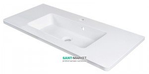 Раковина для ванной на тумбу умывальник-столешница Буль-Буль коллекция Annabelle белая 4009101