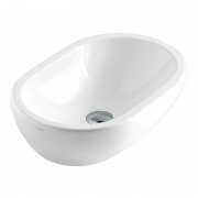 Раковина для ванної Galassia Midas накладна овальна без отвору перелива білий 5233