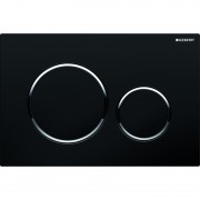 Змивна клавіша Geberit Sigma20 24.6х16.4х1.3 чорний / глянсовий хром / чорний 115.882.KM.1