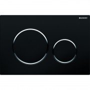 Смывная клавиша Geberit Sigma20 24.6х16.4х1.3 черный/глянцевый хром/черный 115.882.KM.1