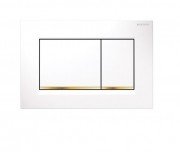 Смывная клавиша Geberit Sigma30 24.6х16.4х1.2 белый/позолота/белый 115.883.KK.1