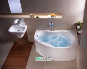 Ванна з гідро і аеромасажем акрилова кутова Kolo Promise 150х100 ліва 001120