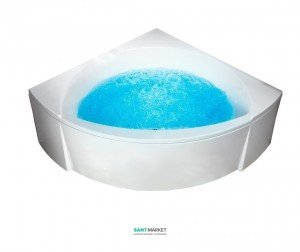 Ванна з гідро і аеромасажем акрилова кутова Kolo Magnum 155х155 біла 001106