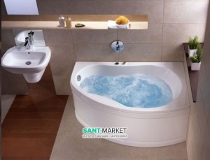 Ванна с гидро и аэромассажем акриловая угловая Kolo Promise 150х100 правая 001121