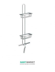 Система підвісних поличок Emco 20х94.6 з щіткою для очищення скла фіксується на двері 3566 001 08