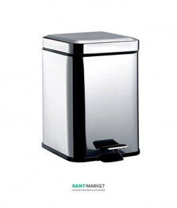 Відро для сміття Emco System 2 30х23.6х23 з кришкою хром 3553 000 05