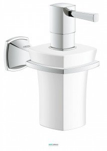 Дозатор жидкого мыла Grohe Grandera с держателем  хром 40627000
