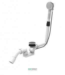 Сифон для ванни з тросом (автомат) Sanit подовжений 35.322.00.0000
