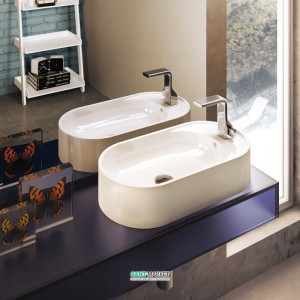 Раковина для ванної накладна Flaminia колекція Pass білий PS60AT