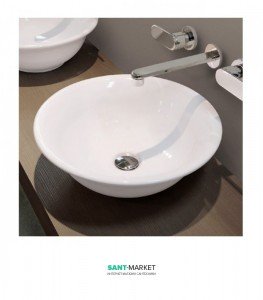 Раковина для ванної накладна Flaminia колекція Boll біла BL44L