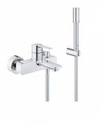 Змішувач одинважільний для ванни Grohe Lineare з душовим гарнітуром хром 33850001