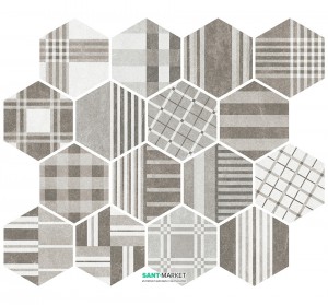 Плитка для підлоги Equipe Hexatile Cement Geo Grey 17 5 * 20 22101