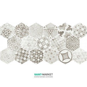 Плитка для підлоги Equipe Hexatile Cement Garden Grey 17 5 * 20 22099