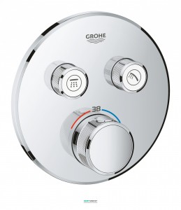 Внешняя панель термостата Grohe Grohtherm SmartControl на 2 выхода хром 29119000