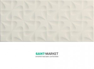 Плитка настінна Pamesa Aktuell Damm 20х45 2 Rlv Blanco