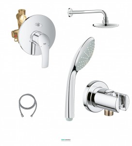 Душевая система cрытого монтажа Grohe Eurosmart со смесителем хром 124440